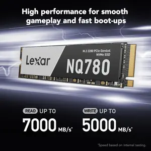Lexar 2TB NQ780 M.2 2280 PCIe Gen4x4 NVMe Solid State Drive | Up To 7000MB/s Read