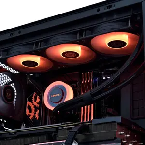 Lian Li Galahad II Lite 360 RGB AIO Liquid CPU Cooler, Pre-Installed ARGB Fans, Braided Tubing, Rotatable Logo  - Black