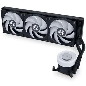 Lian Li Galahad II Lite 360 RGB AIO Liquid CPU Cooler, Pre-Installed ARGB Fans, Braided Tubing, Rotatable Logo  - Black