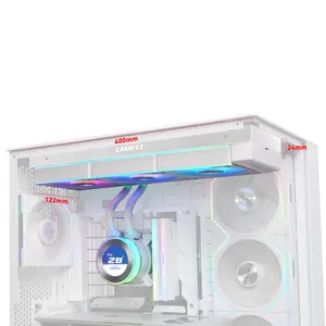 Lian Li Hydroshift II 360 CL RGB 360mm AIO Liquid CPU Cooler, 2.1” IPS LCD 480×480 Screen, 3x 120 RGB Fans, 3 Control Mode, Flexible Tubes Clamp - White