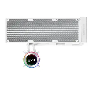 Lian Li Hydroshift II 360 Fanless LCD Liquid CPU Cooler, 2.1" IPS LCD Display 480x480, 3 Control Mode,  Fits Most PC Fans - White