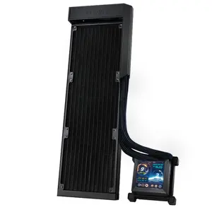 Lian Li HydroShift LCD 360 Fanless Liquid Cooler, 2.88” IPS LCD Display 480 × 480, Upto 3800 RPM Pump Rated Speed  - Black