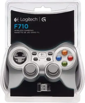 Logitech F710 Wireless Gamepad, 2.4 GHz Wireless with USB Nano-Receiver, Controller Dual Vibration Feedback, 4 Switch D-Pad