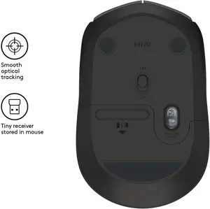 Logitech M171 Wireless Mouse - Grey