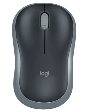 Logitech M185 Wireless Mouse, 1000 DPI Optical Tracking - Grey