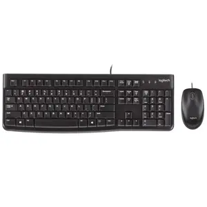 Logitech MK120 Corded Keyboard and Mouse Combo - Black
