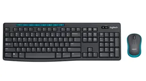 Logitech MK275 Wireless Keyboard and Mouse Combo - Black / Blue
