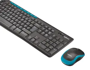 Logitech MK275 Wireless Keyboard and Mouse Combo - Black / Blue