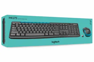 Logitech MK275 Wireless Keyboard and Mouse Combo - Black / Blue