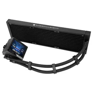 Thermalright Mjolnir Vision 360 BLACK X AIO 360mm Liquid CPU Cooler, 3.5" IPS LCD Screen with Magnet-Absorbent Screen Design - Black
