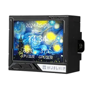 Thermalright Mjolnir Vision 360 BLACK X AIO 360mm Liquid CPU Cooler, 3.5" IPS LCD Screen with Magnet-Absorbent Screen Design - Black
