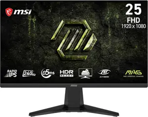 MSI MAG 255F X24 24.5 Inch FHD 240 Hz / 0.5ms (GtG, Min.) Gaming Monitor - 1920 x 1080 Rapid IPS Panel, 117% sRGB Colour Gamut, DisplayPort 1.2a, HDMI™ 2.0b