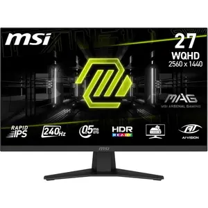MSI MAG 274QF X24 27" 2K (QHD) Gaming Monitor, 240Hz, 0.5ms, HDR Ready, AMD FreeSync Premium, AI Vision, HDMI 2.0b, DisplayPort 1.4