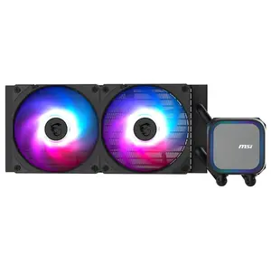 MSI MAG Coreliquid A13 240 AIO ARGB CPU Liquid Cooler | 240mm Radiator, Dual 120mm ARGB PWM Fans, Black