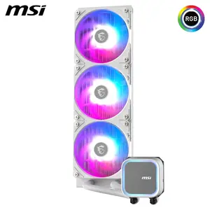 MSI MAG Coreliquid A13 360 AIO ARGB CPU Liquid Cooler | 360mm Radiator, Triple 120mm ARGB PWM Fans, White