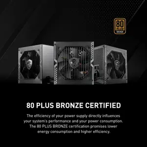MSI MAG A650BN 650W 80 Plus Bronze Non-Modular Power Supply