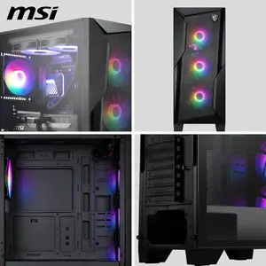 MSI MAG Forge 130A Airflow Mid-Tower ATX PC Case - 4x Pre-Installed F-RGB Fans, Black