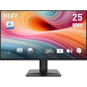 MSI PRO MP251 E2 | 24.5-inch IPS 1920 x 1080 (FHD) Gaming Office Monitor, 120Hz, Adaptive-Synch, HDR Ready, HDMI, VGA & Display Port, Speakers, VESA Mountable, Tilt, Speaker, 1ms, Black
