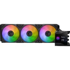 MSI MPG CoreLiquid D360 AIO ARGB 360mm Liquid Cooler | MSI's TORX FAN 4.0, 2.4” Customizable IPS display - Black