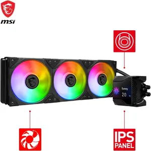 MSI MPG CoreLiquid D360 AIO ARGB 360mm Liquid Cooler | MSI's TORX FAN 4.0, 2.4” Customizable IPS display - Black
