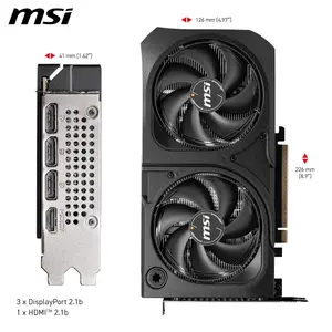 MSI GeForce RTX 5060 Ti 8G SHADOW 2X OC PLUS Graphics Card