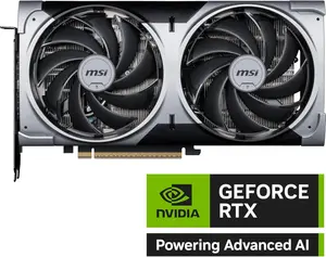 MSI GeForce RTX 5070 12G VENTUS 2X OC Graphics Card (12GB GDDR7, 192-bit, Extreme Performance: 2557 MHz, DisplayPort x3 2.1a, HDMI 2.1b, NVIDIA Blackwell Architecture)