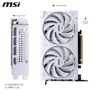 MSI GeForce RTX 5060 8G VENTUS 2X OC WHITE Graphics Card - 8GB GDDR7 ( 28Gbps / 128-bit ), PCIe 5.0, DUAL-Fan Thermal Design (2 x TORX FAN 5.0), HDMI 2.1b, DisplayPort 2.1b