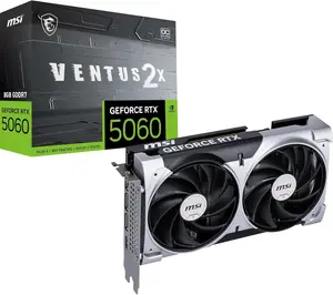 MSI GeForce RTX 5060 8G VENTUS 2X OC Graphics Card, 8GB GDDR7 (28Gbps/128-bit), PCIe 5.0, DUAL-Fan Thermal Design (2 x TORX FAN 5.0), HDMI 2.1b, DisplayPort 2.1b