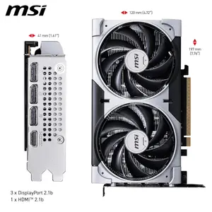 MSI GeForce RTX 5060 8G VENTUS 2X OC Graphics Card, 8GB GDDR7 (28Gbps/128-bit), PCIe 5.0, DUAL-Fan Thermal Design (2 x TORX FAN 5.0), HDMI 2.1b, DisplayPort 2.1b