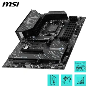 MSI X870E GAMING PLUS WIFI Motherboard, ATX - AM5-60A SPS VRM, DDR5 Memory Boost 8200+ MT/s (OC), PCIe 5.0 x16 & 4.0 x4, M.2 Gen5, Wi-Fi 7, 5G LAN