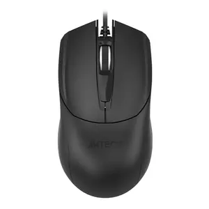 A4Tech OP-750S - Wired Silent Click V-Track USB Mouse - Black | 8-in-One Gesture, 4-Way Wheel