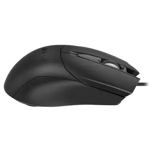 A4Tech OP-750S - Wired Silent Click V-Track USB Mouse - Black | 8-in-One Gesture, 4-Way Wheel