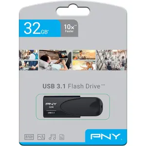 PNY 32GB Attaché 4 3.1 USB Flash Drive - Black