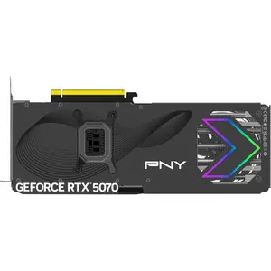 PNY GeForce RTX 5070 12GB ARGB EPIC-X RGB Overclocked Triple Fan Graphics Card, 12GB GDDR7, 192-bit, Boost Speed: 2685 MHz, SFF-Ready, PCIe 5.0, 2.4-Slot, NVIDIA Blackwell Architecture, DLSS 5