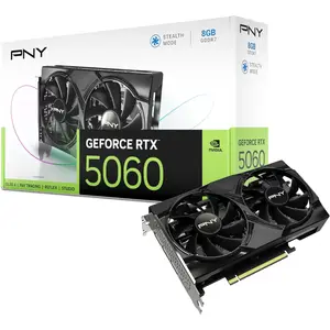 PNY GeForce RTX™ 5060 Dual Fan Graphics Card, 8GB GDDR7, 128-bit - Black