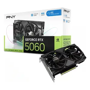 PNY GeForce RTX 5060 OC Dual Fan Graphics Card, 8GB GDDR7, 128-bit - Black