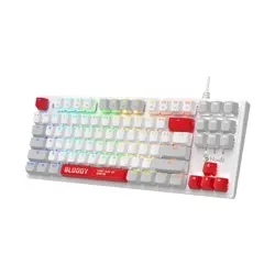 Bloody S310N RGB BLMS Mechanical Gaming Keyboard - BLMS Red Plus Switch - Energy White