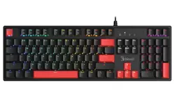 Bloody S520N Mechanical Switch RGB Gaming Keyboard - BLMS Red Plus Switch - Hot-Swappable - Fire Black