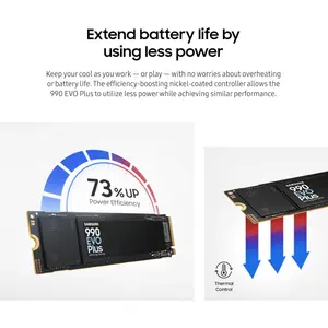 Samsung 990 EVO Plus 1TB PCIe 4.0 NVMe M.2 SSD, 7,150MB/s Read, 6,300MB/s Write, Power Efficient