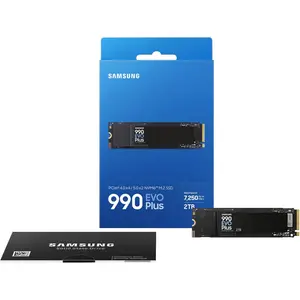 Samsung 990 EVO Plus 2TB PCIe 4.0 NVMe M.2 SSD, 7,250MB/s Read, 6,300MB/s Write, Power Efficient