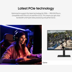 Samsung 990 EVO Plus 2TB PCIe 4.0 NVMe M.2 SSD, 7,250MB/s Read, 6,300MB/s Write, Power Efficient