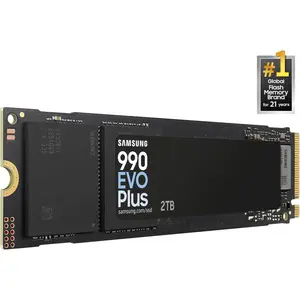 Samsung 990 EVO Plus 2TB PCIe 4.0 NVMe M.2 SSD, 7,250MB/s Read, 6,300MB/s Write, Power Efficient