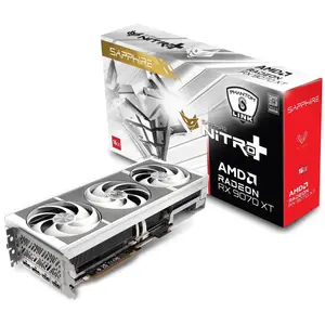 Sapphire NITRO+ AMD Radeon™ RX 9070 XT OC PhantomLink Polar Edition Graphics Card with 16GB memory, ARGB Light Bar, PhantomLink (GC-HPWR / BTF) Power Connector