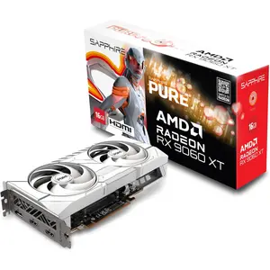 Sapphire Pure AMD Radeon™ RX 9060 XT Gaming OC 16GB Graphics Card | AMD RDNA™ 4 Architecture, 16GB GDDR6, Up to 3290 MHz Boost Clock