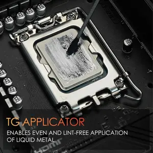 Thermal Grizzly Conductonaut Extreme Liquid Metal Thermal Paste, 1 Gram - Ultra High Performance Liquid Metal Compound For Maximum Thermal Conductivity while Overclocking