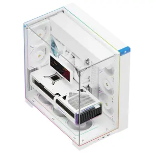 Thermalright A70 ARGB ATX Gaming Case, 5x Pre-Installed ARGB Fans, Panaromic LED Strips, Three-Sided Column-Free Glass, Four-Way Airflow, Tool-Free Quick Release, Vertical Graphics Card Mounting - White