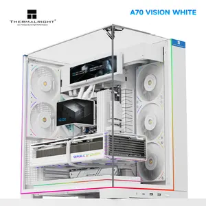 Thermalright A70 Vision ATX Gaming Case, 9.16-inch LCD Display, Panoramic Glass Panel, Type-C 3.0 Port - White