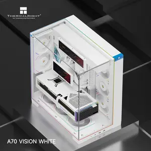 Thermalright A70 Vision ATX Gaming Case, 9.16-inch LCD Display, Panoramic Glass Panel, Type-C 3.0 Port - White