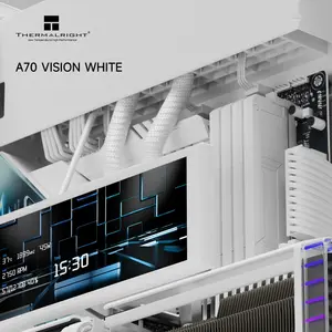 Thermalright A70 Vision ATX Gaming Case, 9.16-inch LCD Display, Panoramic Glass Panel, Type-C 3.0 Port - White