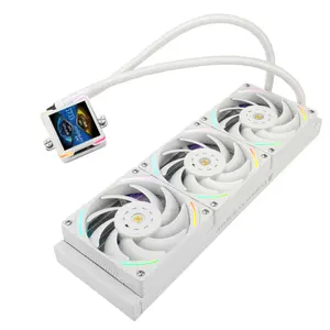 Thermalright Elite Vision 360 ARGB AIO 360mm Liquid CPU Cooler, 2.73-Inch IPS LCD Screen with 320x320 Resolution - White